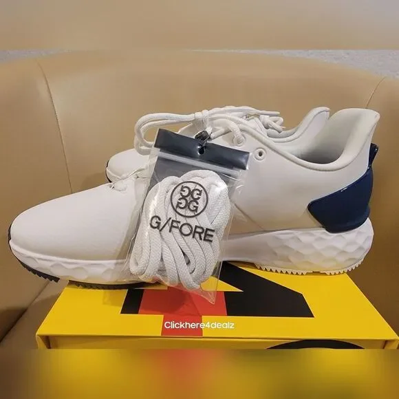 G/FORE GFORE MG4+ Limited Solid Golf Shoes Sneaker Men's Size 10.5 White Blue - Picture 3 of 11